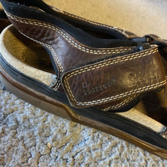 Doc Martens Fisherman Sandals  Mens 11 Brown 8B38 Leather Slide Chunky Strappy